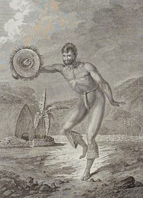 Captain Cook, Folio - A Man of the Sandwich Islands, Dancing (Hawaii). 62