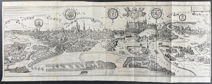 Braun & Hogenberg, pub. 1575 - View of Krakow, Poland