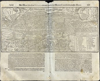 Munster, pub. 1598 - Map of Zurich, Switzerland