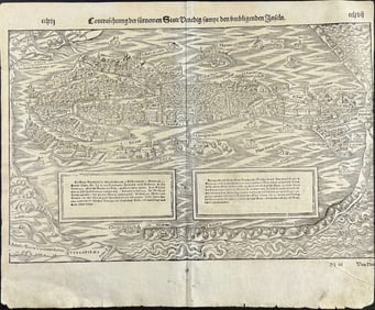Munster, pub. 1598 - Map of Venice, Italy