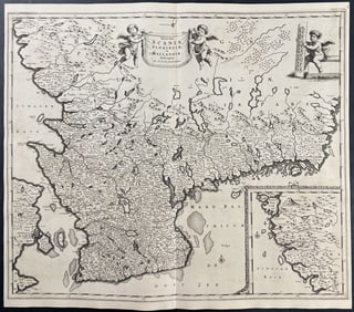 De Wit - Map of Scania, Blekinge, and Halland