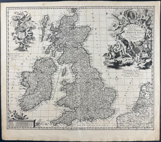 Visscher - Map of British Isles (England, Scotland, Ireland)