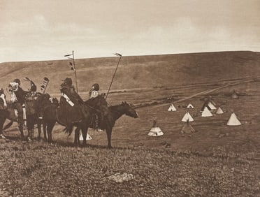 Edward Curtis, Folio - War-Party's Farewell - Atsina