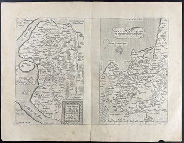 Ortelius, pub. 1575 - Map of Dietmarschen, Germany & Schleswig-Holstein, Lower Saxony, Germany