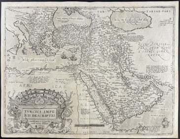 Ortelius, pub. 1575 - Map of Turkey
