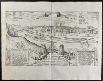 Braun & Hogenberg, pub. 1575 - View of Munich (Munchen), Germany