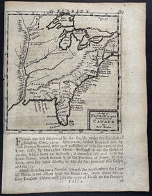 Morden - Map of Florida and Great Lakes of Canada (Eastern America with New England to Florida,