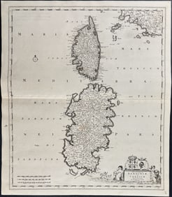 De Wit - Map of Corsica & Sardinia