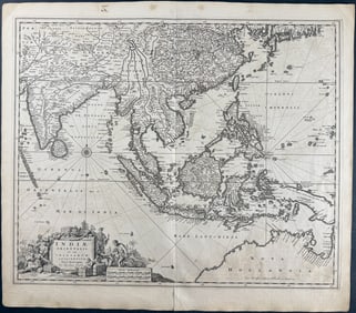 Visscher - Map of India, East Asia