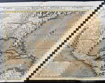 Chatelain - Map of Southeast America (Florida, Mexico, West Indies)
