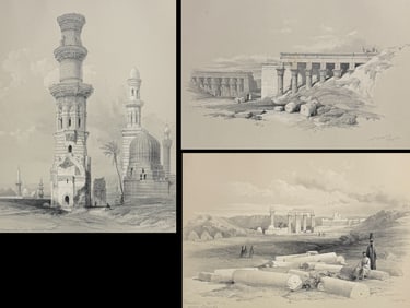 David Roberts - 11 Lithographs of Egypt, Holy Land