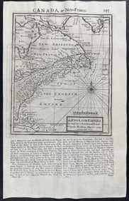 Moll - Map of Canada or New France and English Empire (New England)