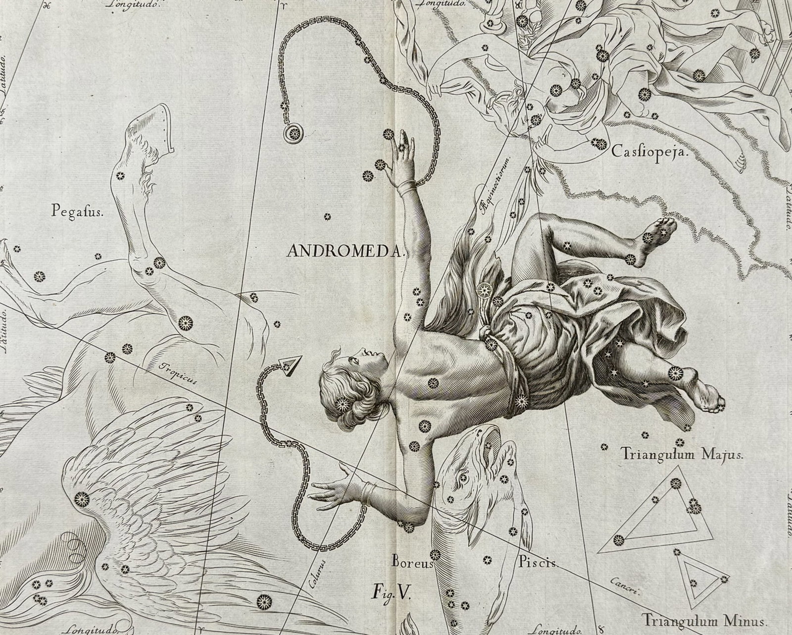 Hevelius - Constellation Chart: Andromeda (1 of 2)