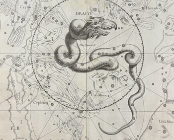 Hevelius - Constellation Chart: Draco