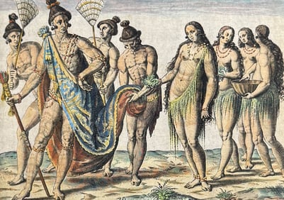 De Bry - Florida - The king and queen taking a walk for their amusement