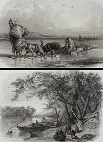 Karl Bodmer - 3 Native American Scene Engravings