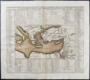 Chatelain - Chart of the Mediterranean Sea with part of Greece, Italy, and Asia Minor