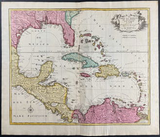 Elwe - Map of Gulf of Mexico (West Indies or Antilles Islands, part of Florida, Louisiana, Central