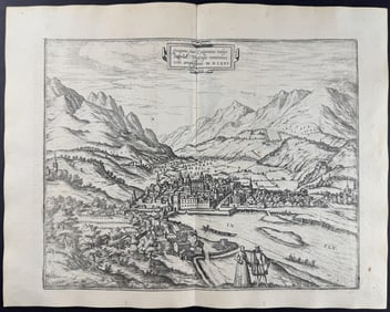 Braun & Hogenberg, pub. 1575 - View of Innsbruck, Germany