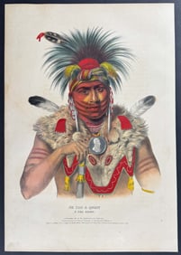 McKenney & Hall, Folio - Ne-Sou-A-Quoit, A Fox Chief