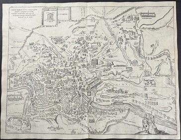 Braun & Hogenberg, pub. 1575 - View of Rome, Italy