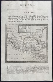 Moll - Map of Mexico or New Spain (with Mexico, Florida, part of Louisiana, now Texas, and English