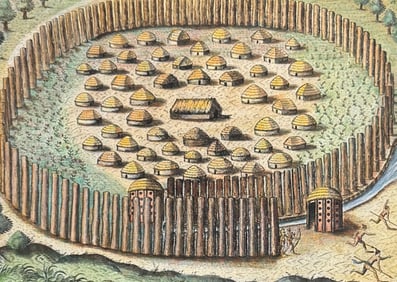De Bry - Florida - Constructions of fortified towns among the Floridians