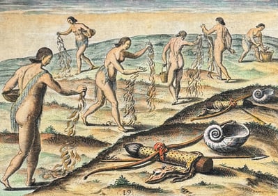 De Bry - Florida - Ceremonies of women mourning for their deceased husbands