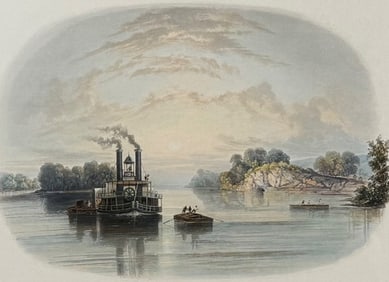 Karl Bodmer - Cave-In-Rock, View on the Ohio. 7