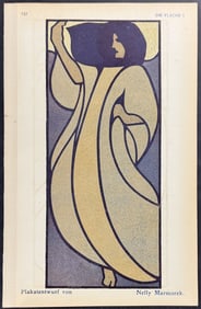 Die Flache - Woman - Art Pochoir Illustration by Nelly Marmorek. 137