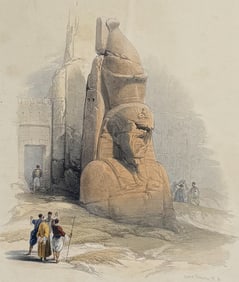 David Roberts, Royal Sub. Ed. - One of Two Colossal Statues of Rameses II, Entrance to The Temple of