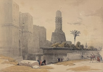 David Roberts, Royal Sub. Ed. - Bab En Nasr, or Gate of Victory, and Mosque of El Hakim, Cairo