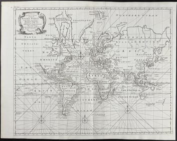 Harris - A New & Correct Chart of all the Known World