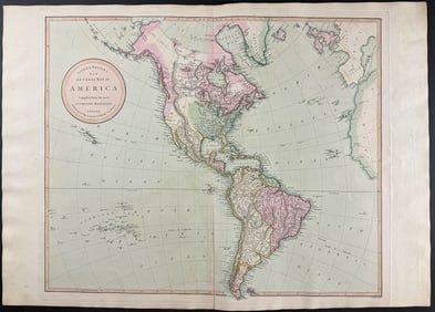 Laurie & Whittle - Map of the Americas [America, divided into North and South]