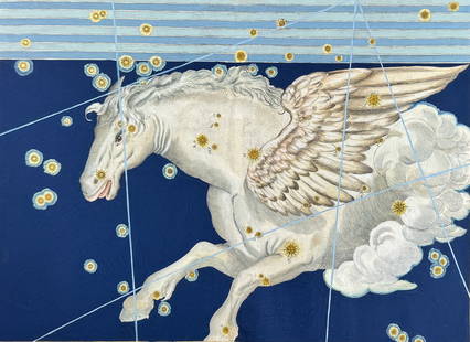 Bayer - Constellation: Pegasus, the Winged Horse: Perhaps the most influential book in celestial maps, Johann Bayer's Uranometria set long-lasting standards in the world of astronomy. Most importantly, this was not just a book of pictures of the skie