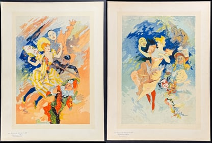 Maitres Affiches by Cheret - Pair of ?Four Arts? Lithographs