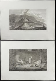 Captain Cook - 5 Engravings of Scenes in Kamtschatka