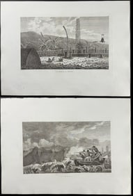 Captain Cook - 6 Engravings of Exploration Scenes & Animals