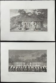 Captain Cook - 5 Engravings of Dances or Ceremonies