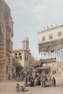 David Roberts - Bazaar of the Coppersmiths, Cairo: David Roberts' most famous work, The Holy Land, Syria, Idumea, Arabia, Egypt, & Nubia, was published by E. G. Moon in London between 1842 and 1849 (first standard edition). This work is known for its