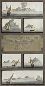 Hamilton & Fabris - Frontispiece with Volcanoes & Ships