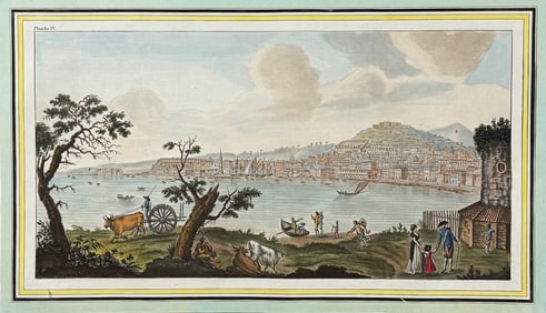 Hamilton & Fabris - View of Naples from the sea shore near the Bridge of the Maddalena