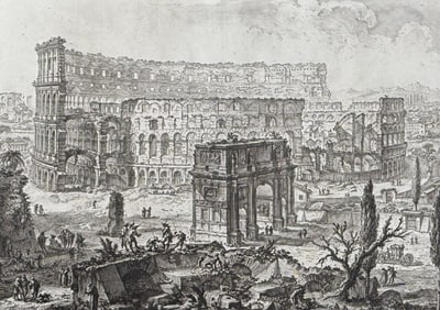 Piranesi - The Arch of Constantine and the Colosseum