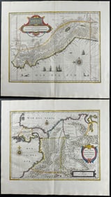 Blaeu - 4 Engraved Maps of South & Central America