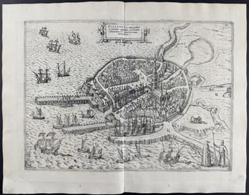 Braun & Hogenberg, pub. 1575 - View of Vlissingen, Netherlands