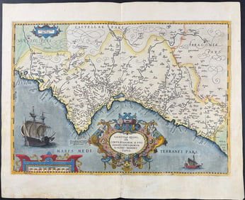 Ortelius - Map of Southern Spain