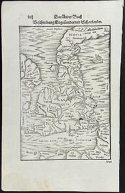 Munster, pub. 1598 - Map of England and Scotland