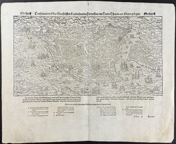 Munster, pub. 1598 - View of Constantinople (Istanbul), Turkey
