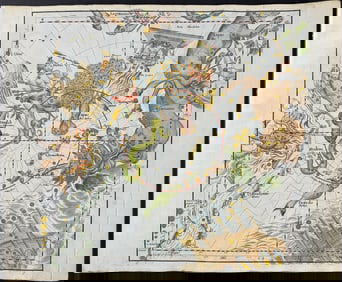 Kohler - Celestial Chart (Pavo, Phoenix, Grus, Eridanus, Hydrus, Centaurus, Lupus, Argo Navis