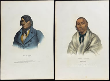 McKenney & Hall, Folio - Pair of Sioux Chief Lithographs
